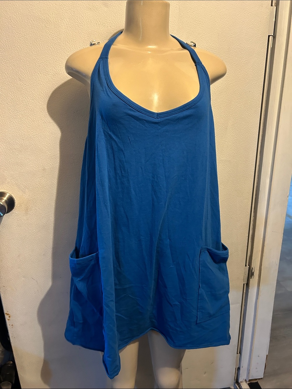 Simply Southern Royal Blue Halter Pocket Tank
